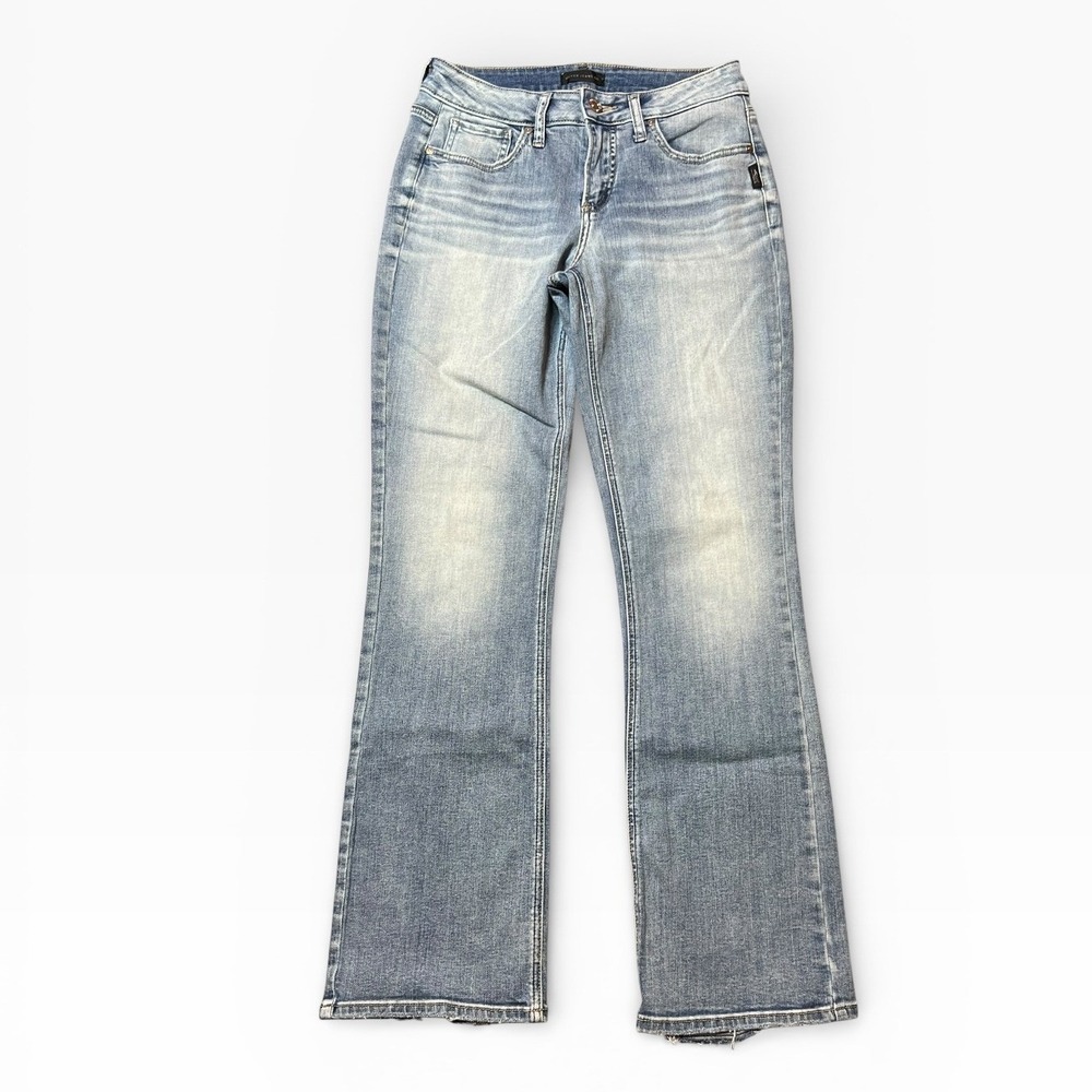 Silver Jeans Co Suki Slim Boot Light Wash Denim‎ Jeans 28x31 Western Rodeo Cozy